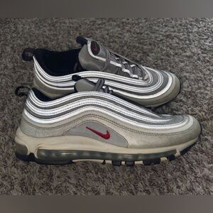 Nike Air Max 97 Men's Sneakers - Silver and Red